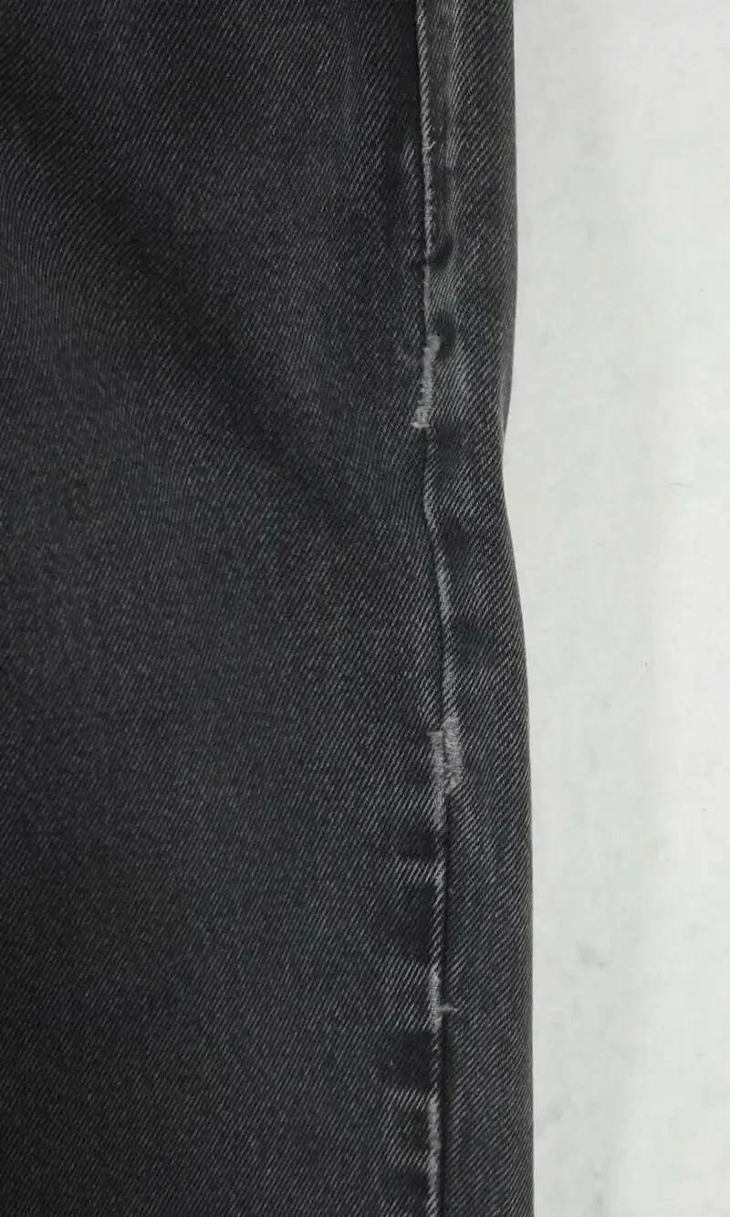 Vintage 80s Levis 550 Black Jeans Mens 42x32 Made in Puerto Rico USA 1989 Frayed